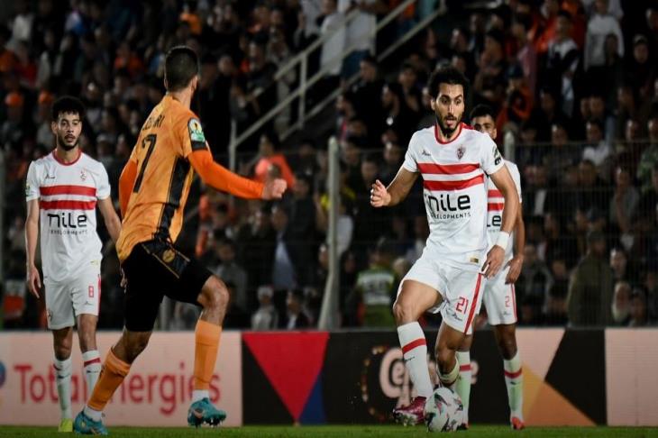 أحمد حمدي خلال مباراة نهضة بركان والزمالك